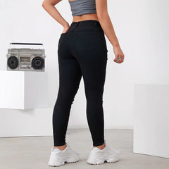 Pantalon crayon slim fit skinny hip-hop stretch pour femme