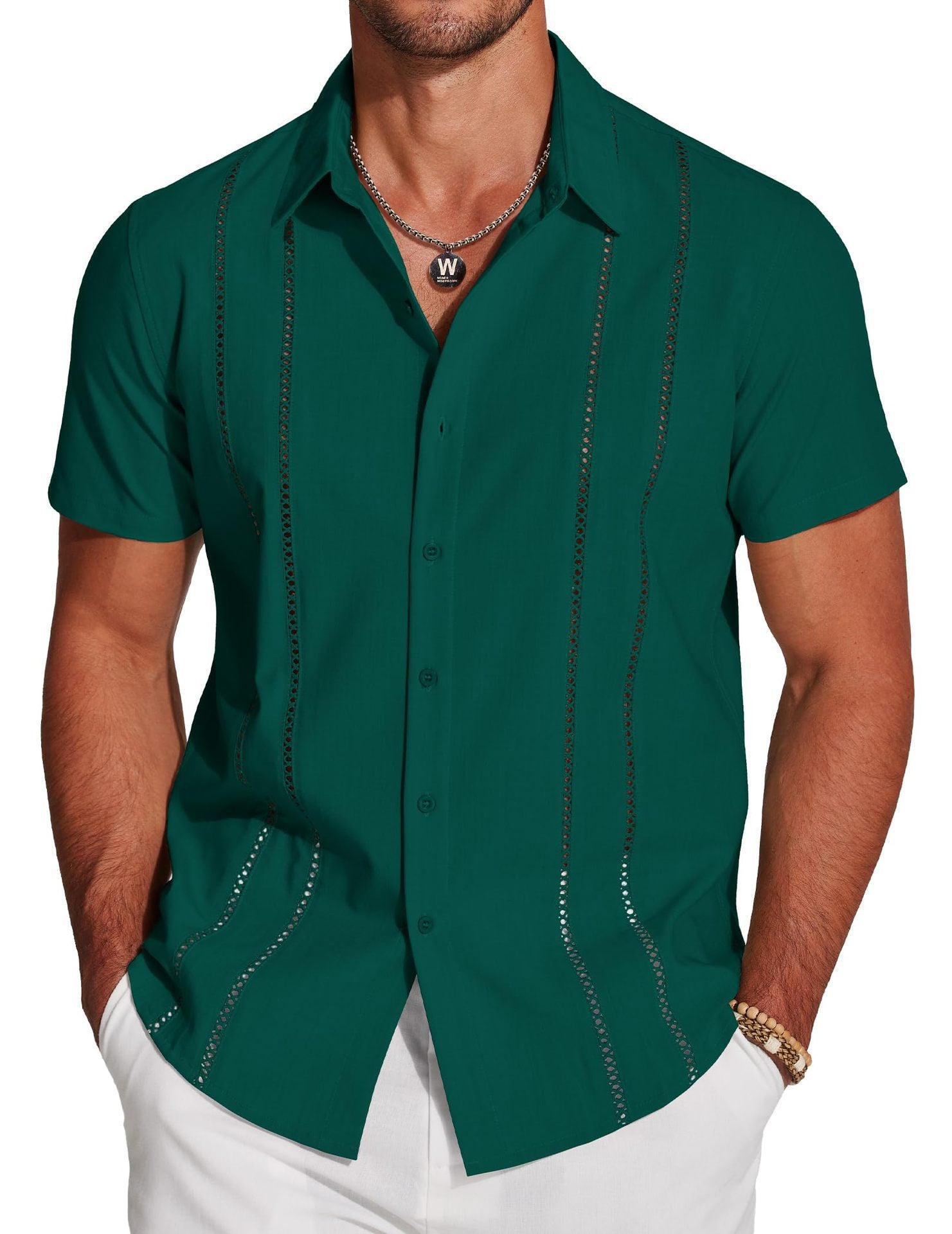 Chemise hawaïenne à manches courtes pour homme, impression numérique 3D, motif vacances