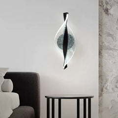 Applique murale décorative dorée en aluminium avec flocon de neige et éclairage LED pour couloir