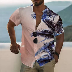Chemise imprimée à manches courtes pour homme
