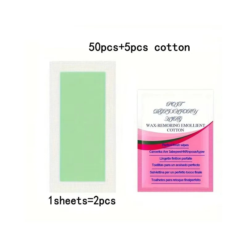 10/20/30/50/100 Pcs Depilatory Wax Strips Hair Removal Wax Paper Cold Wax Strips Paper For Face Neck Arm Leg Body Beauty Tools