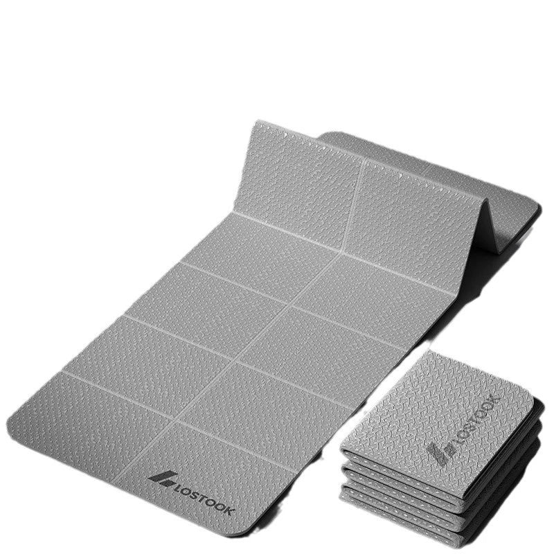1PC Foldable Yoga Mat Eco Friendly Tpe Folding Travel Fitness Exercise Double Sided Non-Slip For Pilates & Floor Workouts