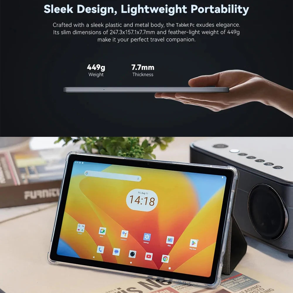 New 4G Pad Y7-BDF 10.1 Inch Android Tablets Octa Core 8GB RAM 256GB ROM 4G LTE 5G WiFi Tablet Pc Double SIM Card HD Display