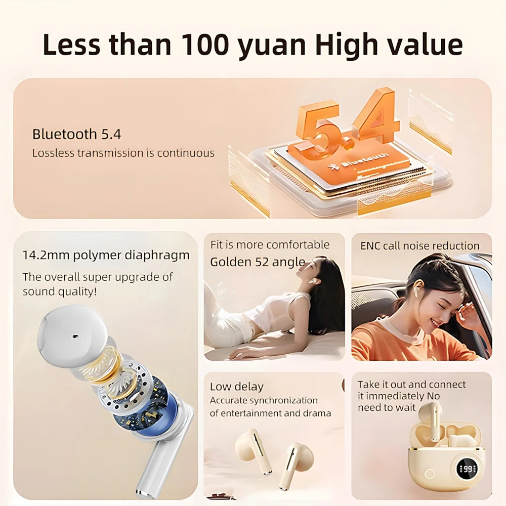 New Arrival D338 Bluetooth Earphone Wireless Headset High Quality Perfect Sound Earbuds Sports Game Music BT Headphone With Mic