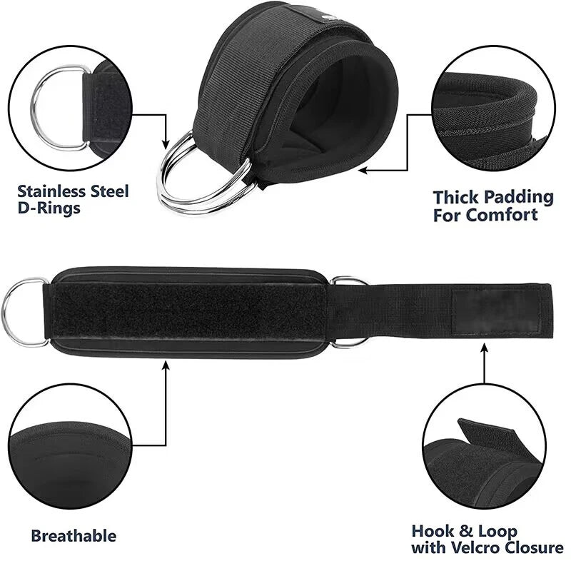 Ensemble de sangles de cheville et de bandes de résistance, équipement d'entraînement physique, poids de cheville, yoga, bande élastique de fitness pour salle de sport, homme et femme