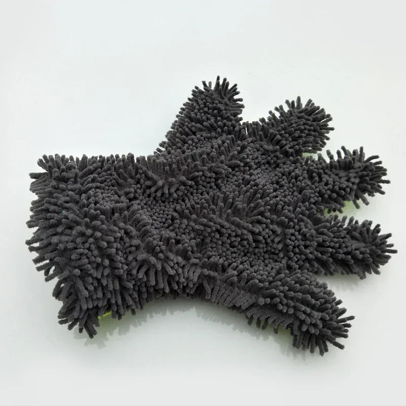 1/2 guantes de microfibra de lujo para lavado de autos, herramienta de limpieza para uso doméstico, cepillo de limpieza multifunción, guantes de lavado para detalles.