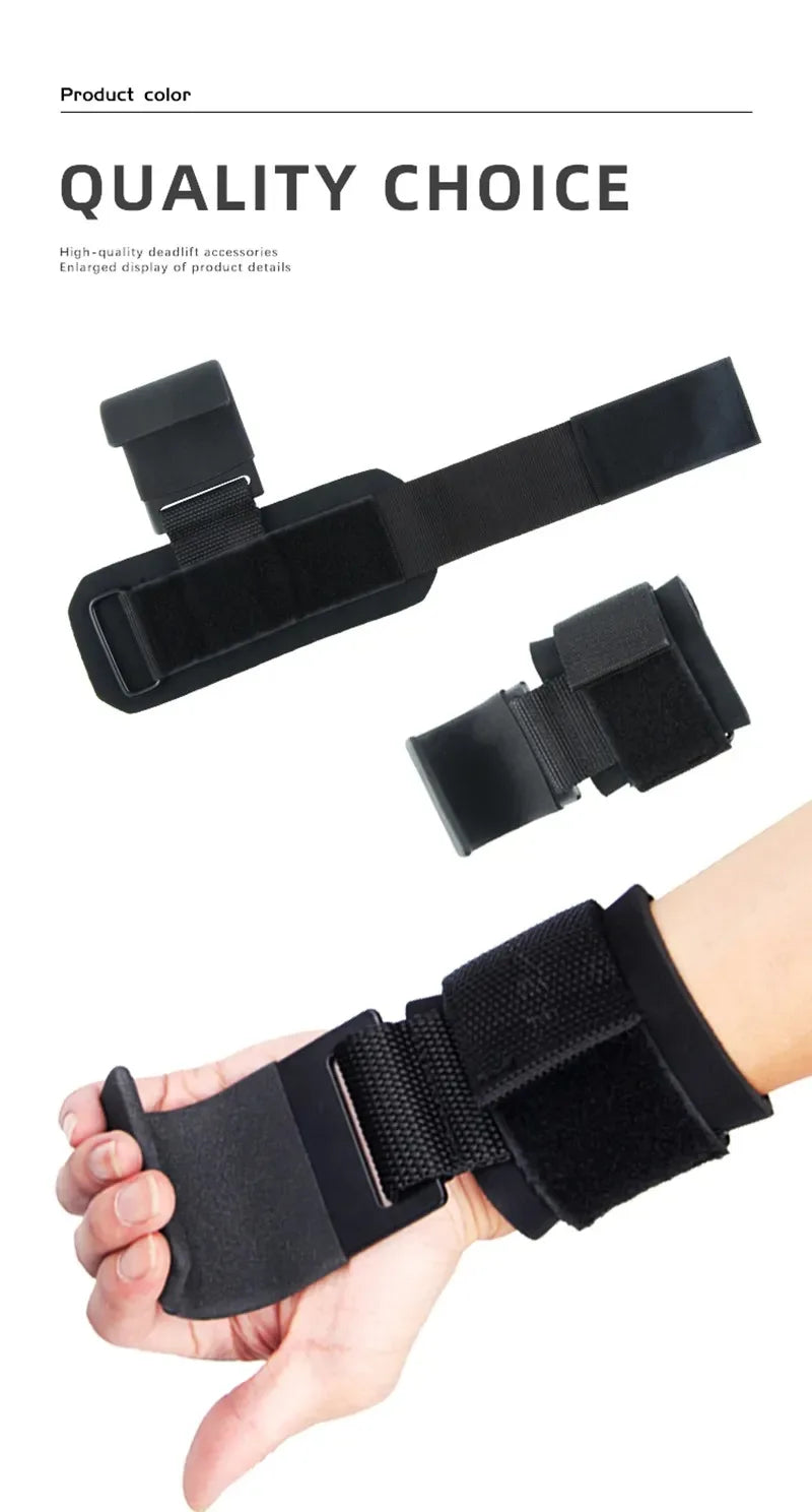 Poignées d'haltérophilie avec bandes de poignet, sangle de poignet, barre de musculation, sangle de poids, tractions, gants d'haltérophilie
