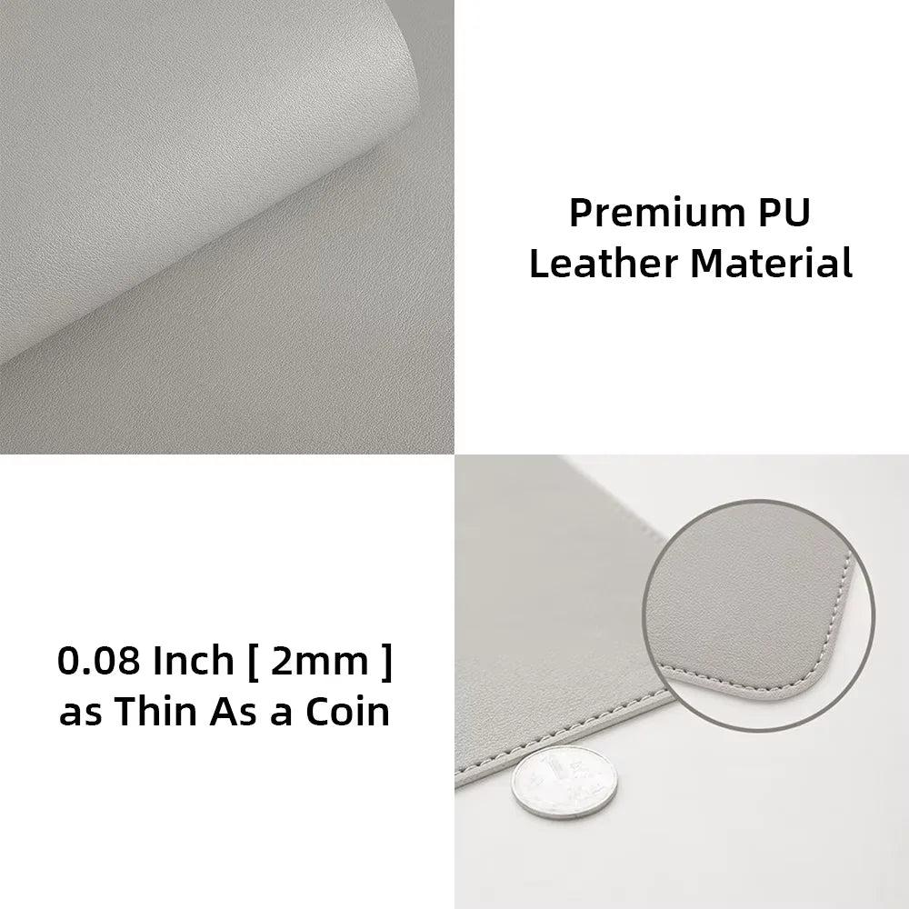 Large Size Office Computer Desk Protector Mat PU Leather Waterproof Non Slip Mouse Pad Desktop Keyboard Desk Pad Gaming Mousepad