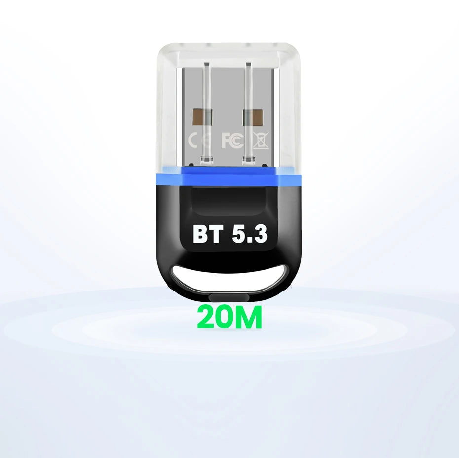 Bluetooth Adapter for Pc Usb Bluetooth 5.3 Dongle Bluetooth 5.0 Receiver for Speaker Mouse Keyboard Music Audio Transmitter