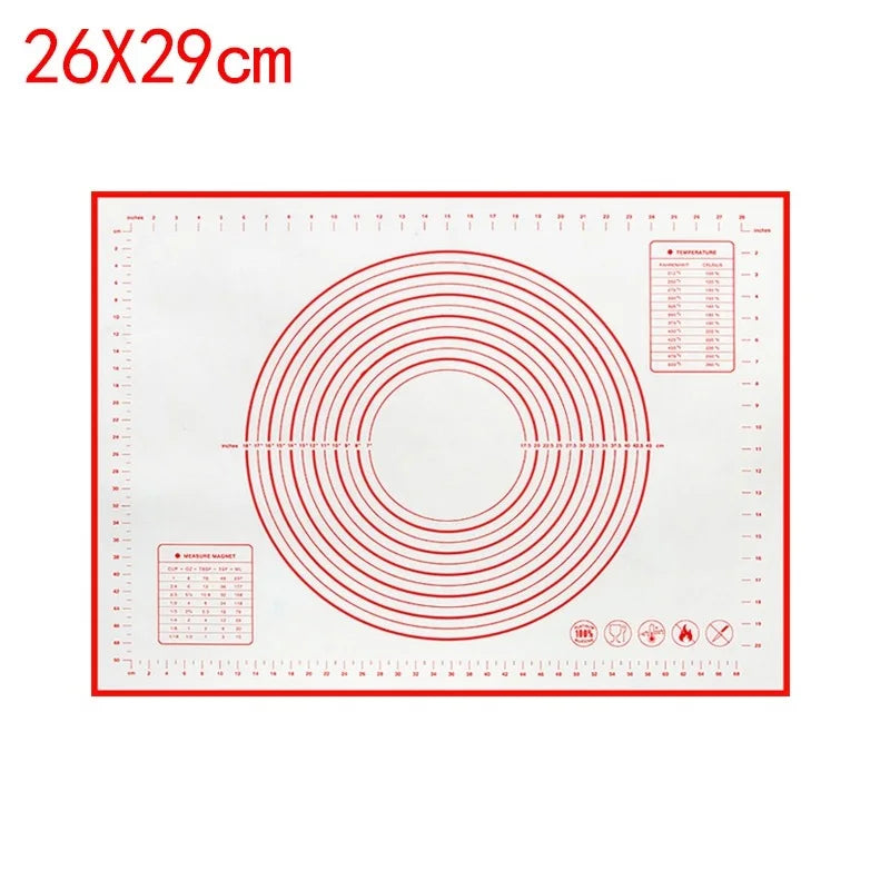 BUYYES 1PCS Tapis de cuisson en silicone Tapis de pétrissage Tapis de pâte Pizza Gâteau Pâte Maker Cuisine Cuisson Grill Antiadhésif Gadgets Ustensiles de cuisson