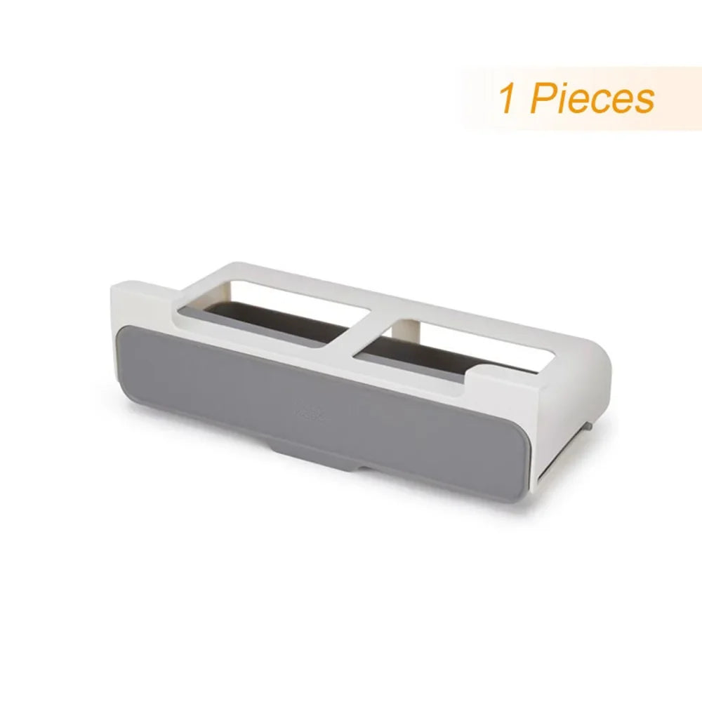 Estante de especias de cocina autoadhesivo para montar en la pared, debajo del estante, organizador de especias para botellas de condimentos, estante de almacenamiento de cocina