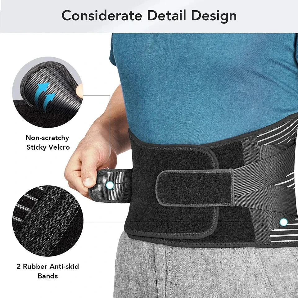 Adjustable Lumbar Support Belt Double Pull Back Waist Orthopedic Corset Spine Decompression Back Pain Relief Tighten The Abdomen