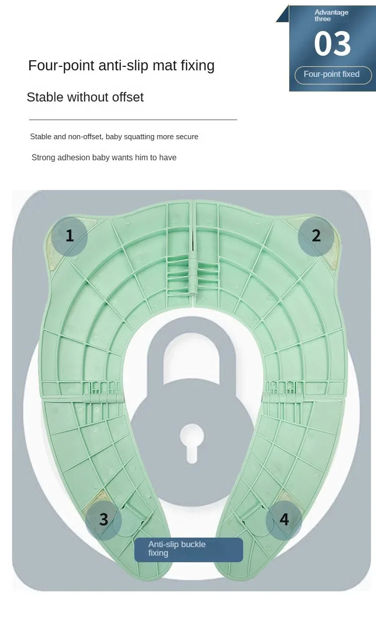 Portable Kids Travel Potty Seat Pad Baby Folding Toilet Training Seat Cover Toddler Urine Assistant Cushion Children Pot Seater