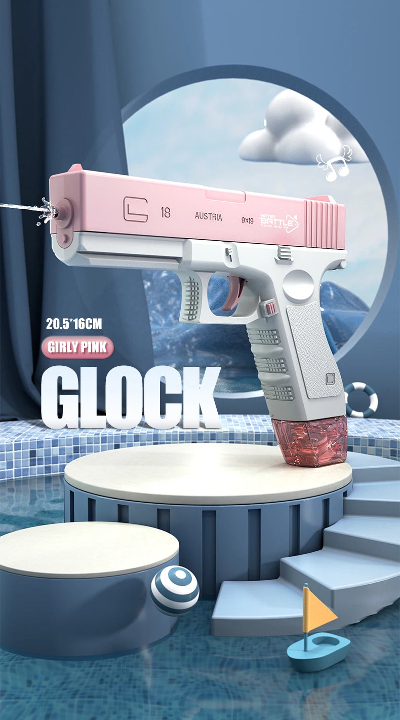 Pistolet à eau électrique, pistolet à eau automatique, grande capacité, jouet pour l'été, la plage, la piscine, les fêtes