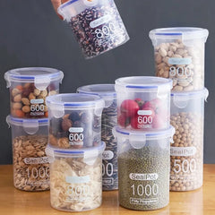 Tanque sellado de plástico de gran capacidad, cajón para verduras, cocina, organizador de almacenamiento de granos con báscula, caja sellada, frasco transparente, contenedor de especias