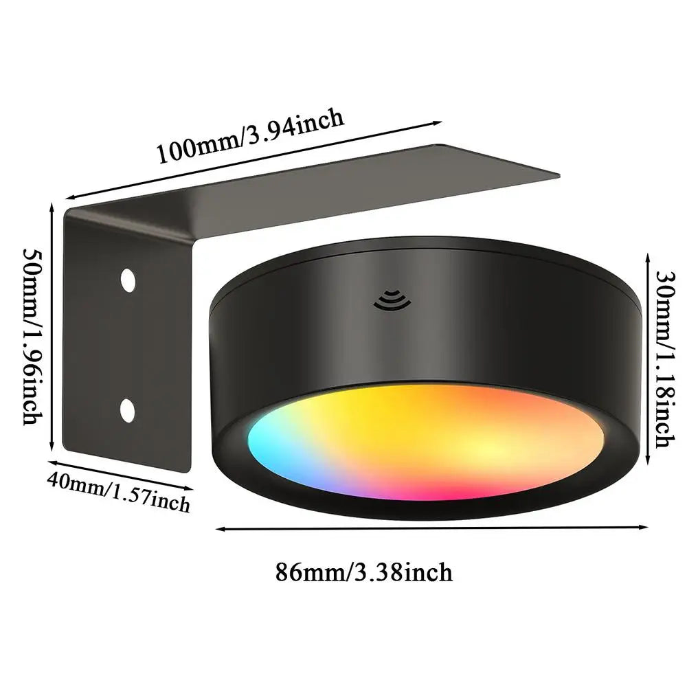 Magnetic LED Wall Light Night Dimmable Magnetic Picture Lights 360° Rotation Touch Remote Control Cabinet Spotlight Night Lamp