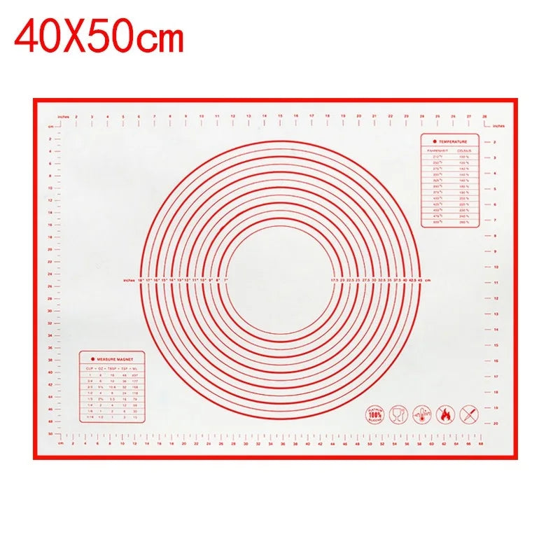 BUYYES 1PCS Tapis de cuisson en silicone Tapis de pétrissage Tapis de pâte Pizza Gâteau Pâte Maker Cuisine Cuisson Grill Antiadhésif Gadgets Ustensiles de cuisson