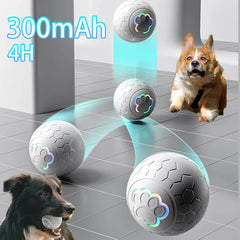 Dog Toy Ball Electronic Smart Interactive Pet Toy Ball USB Automatic Bouncing Rolling Toy Ball with RGB Lights Puppy Cat Product