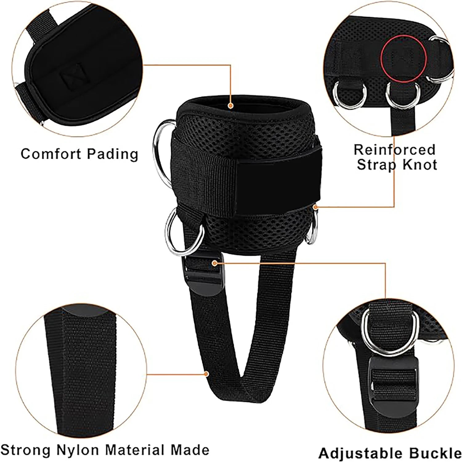 Ensemble de sangles de cheville et de bandes de résistance, équipement d'entraînement physique, poids de cheville, yoga, bande élastique de fitness pour salle de sport, homme et femme