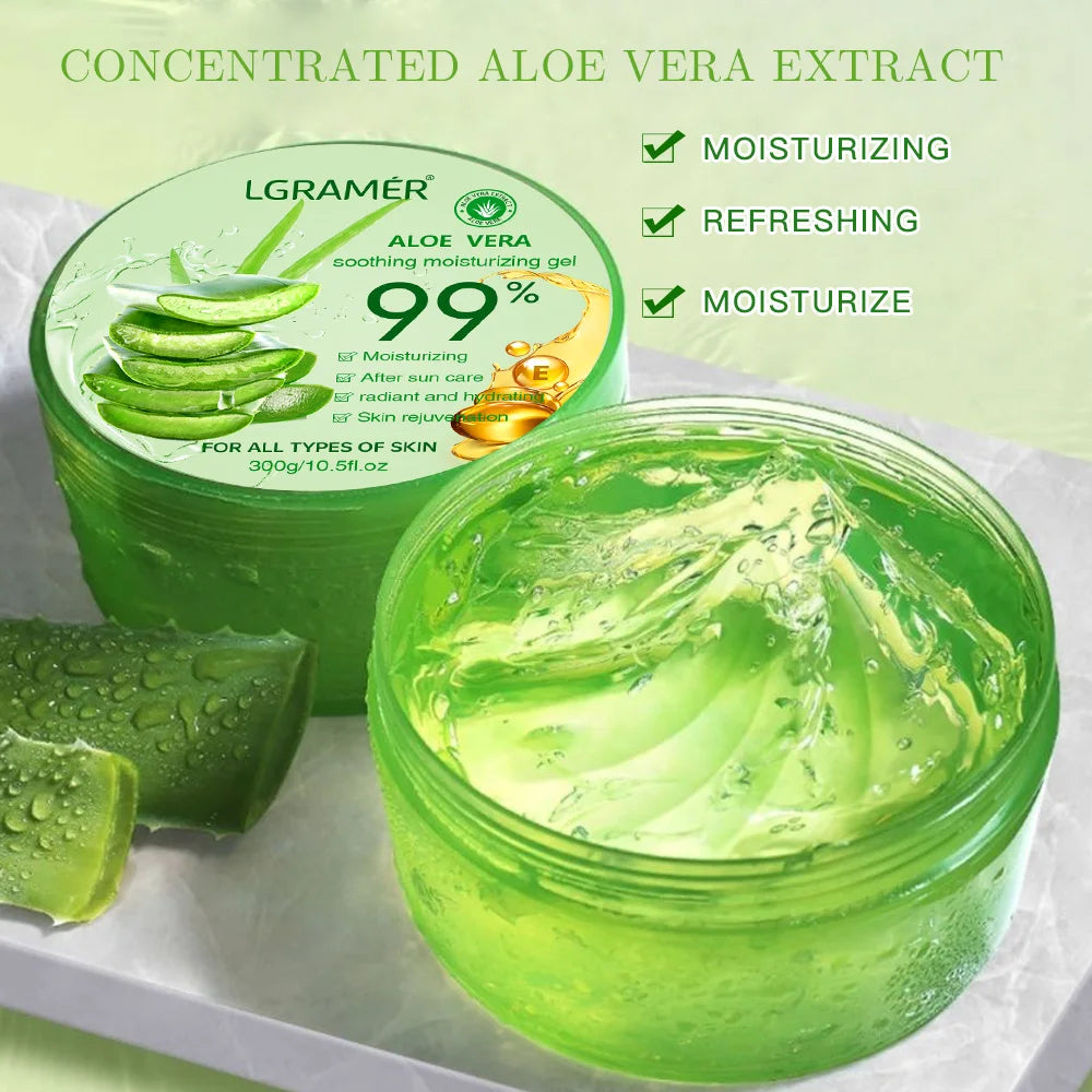 Gel hidratante de aloe vera, refrescante, no pegajoso, crema facial, lavado gratuito, nutrición profunda, cuidado de la piel, goma de aloe vera