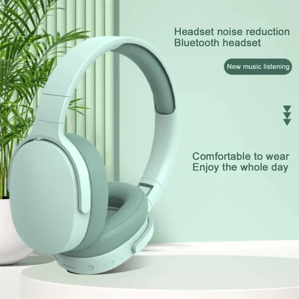 P2961 Bluetooth Headphone Over Ear Stereo HIFI Headset True Wireless Sports With Earphone TF/AUX Music Player with MIC for Gift