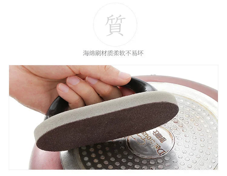 Magic Sponge Nano Eraser Rust Remover Brush with Handle Pot Brush Easy Cleaning Decontamination Kitchen Cleaning Tools