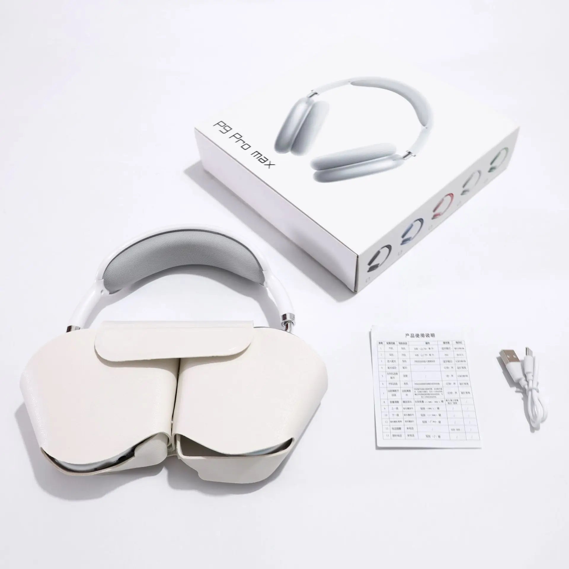 P9 Pro max head-mounted Bluetooth headset stereo Type-C interface with protective bag headset