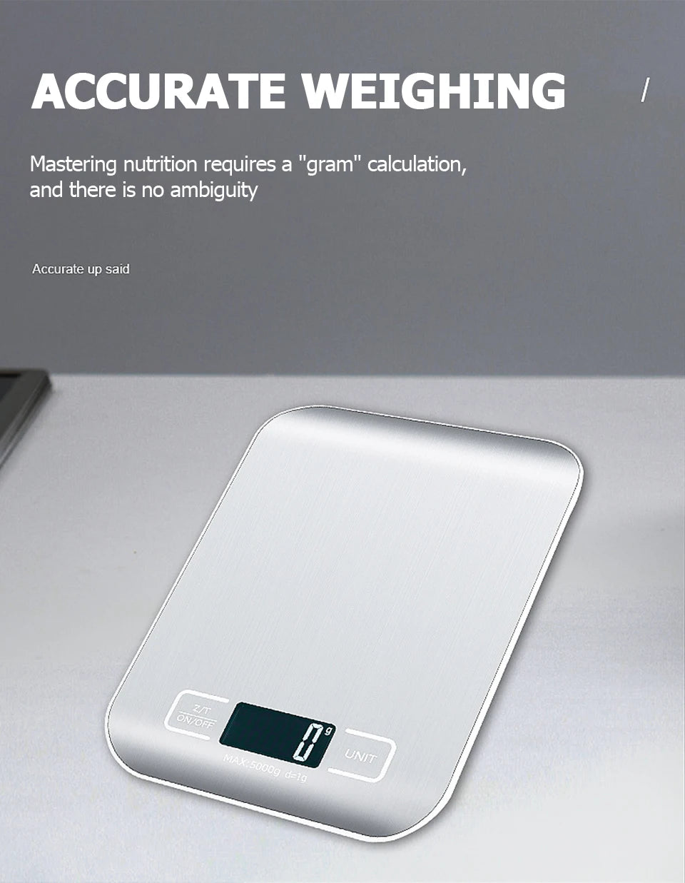 Báscula de cocina digital de 5 kg/10 kg con pantalla LCD, báscula electrónica de acero inoxidable, para el hogar, joyería, alimentos, aperitivos, herramientas para hornear