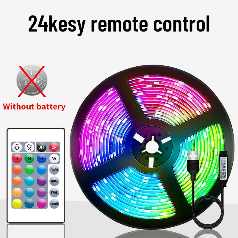 USB Led Strip Lights  RGB LED Light Smart APP Control for TV Backlight Christmas Party Home Decor Lighting Ribbon Tape for Room
