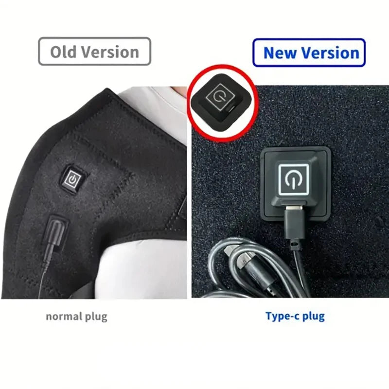 Soporte de hombro eléctrico USB con almohadilla Amr de 3 velocidades, masaje calefactable, cinturón de masaje, regalos, cuidado de la salud, mantén el calor.