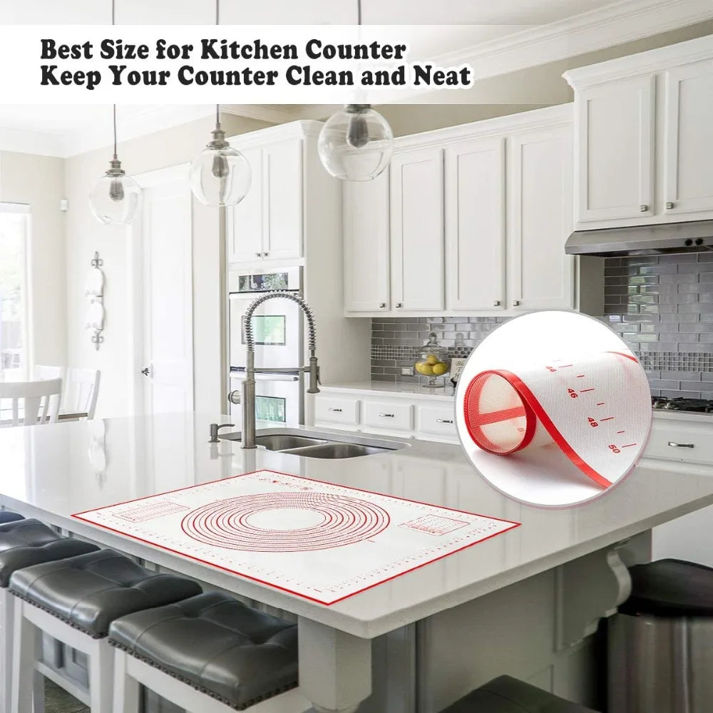 BUYYES 1PCS Tapis de cuisson en silicone Tapis de pétrissage Tapis de pâte Pizza Gâteau Pâte Maker Cuisine Cuisson Grill Antiadhésif Gadgets Ustensiles de cuisson