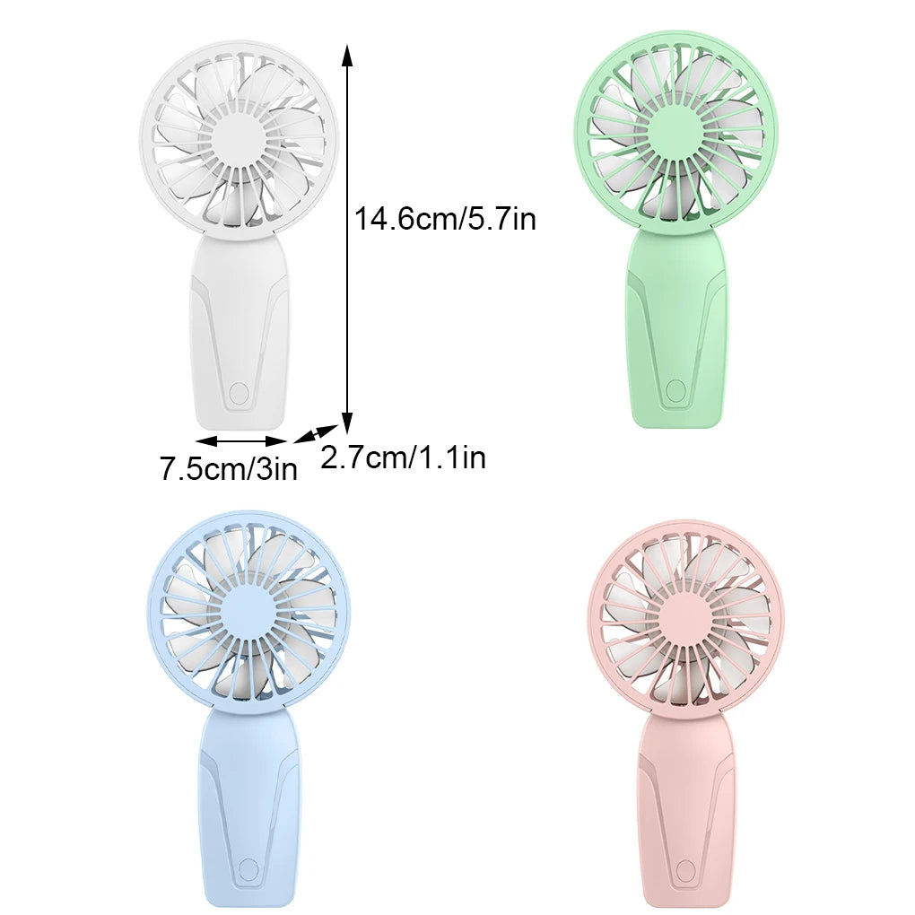 Ventilador portátil pequeño de mano ABS ligero y de aspecto bonito, mini ventilador recargable por USB para enfriar en cualquier lugar. Mini ventilador portátil de bolsillo.