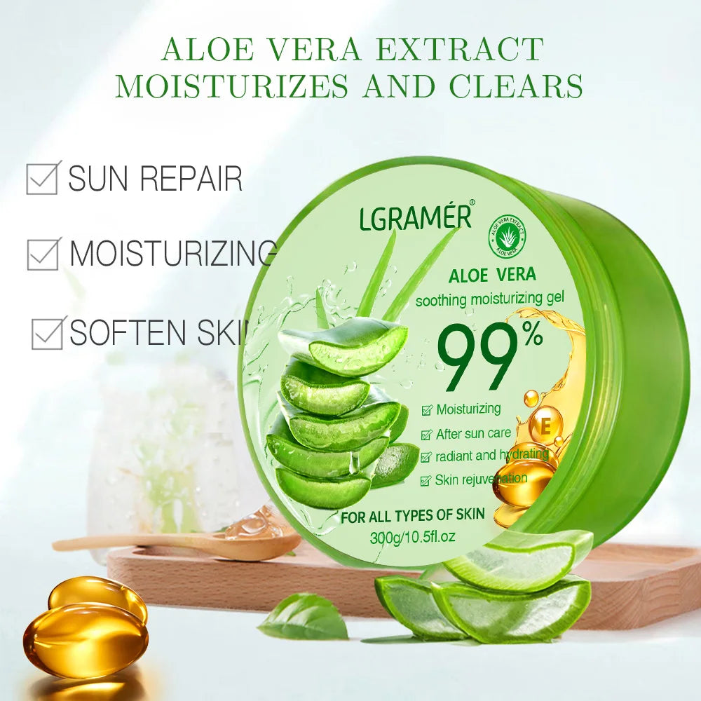 Gel hidratante de aloe vera, refrescante, no pegajoso, crema facial, lavado gratuito, nutrición profunda, cuidado de la piel, goma de aloe vera