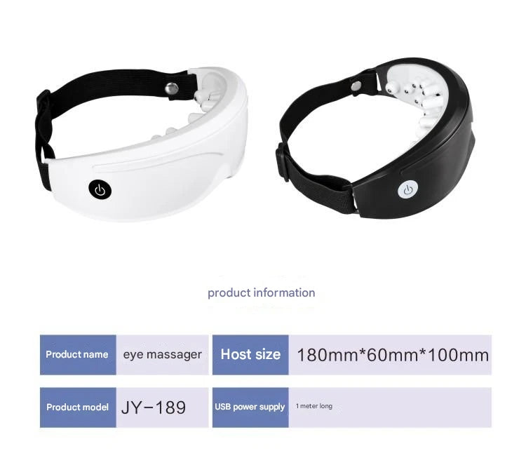 Masseur oculaire à thérapie magnétique, vibrateur, instrument de massage oculaire intelligent, 9 modes, soulage la fatigue, massage des globes oculaires