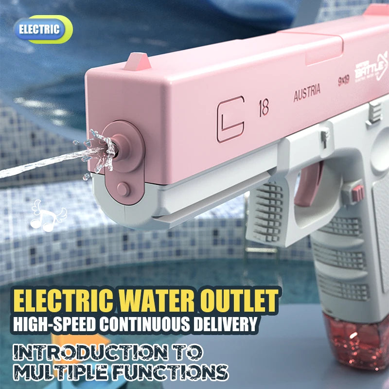 Pistolet à eau électrique, pistolet à eau automatique, grande capacité, jouet pour l'été, la plage, la piscine, les fêtes