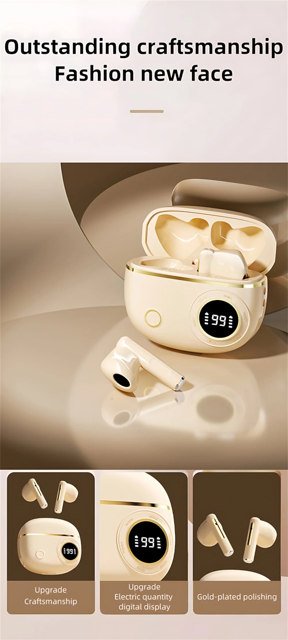 New Arrival D338 Bluetooth Earphone Wireless Headset High Quality Perfect Sound Earbuds Sports Game Music BT Headphone With Mic