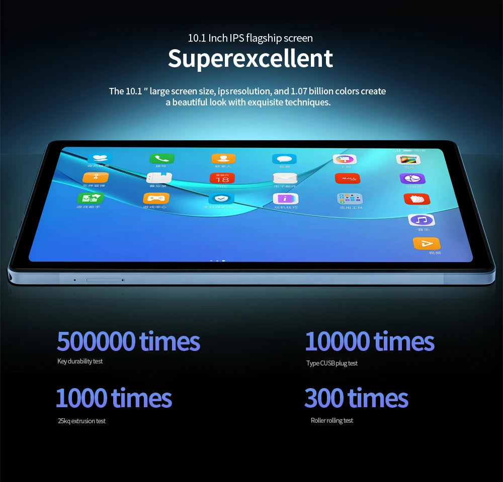New 4G Pad Y7-BDF 10.1 Inch Android Tablets Octa Core 8GB RAM 256GB ROM 4G LTE 5G WiFi Tablet Pc Double SIM Card HD Display