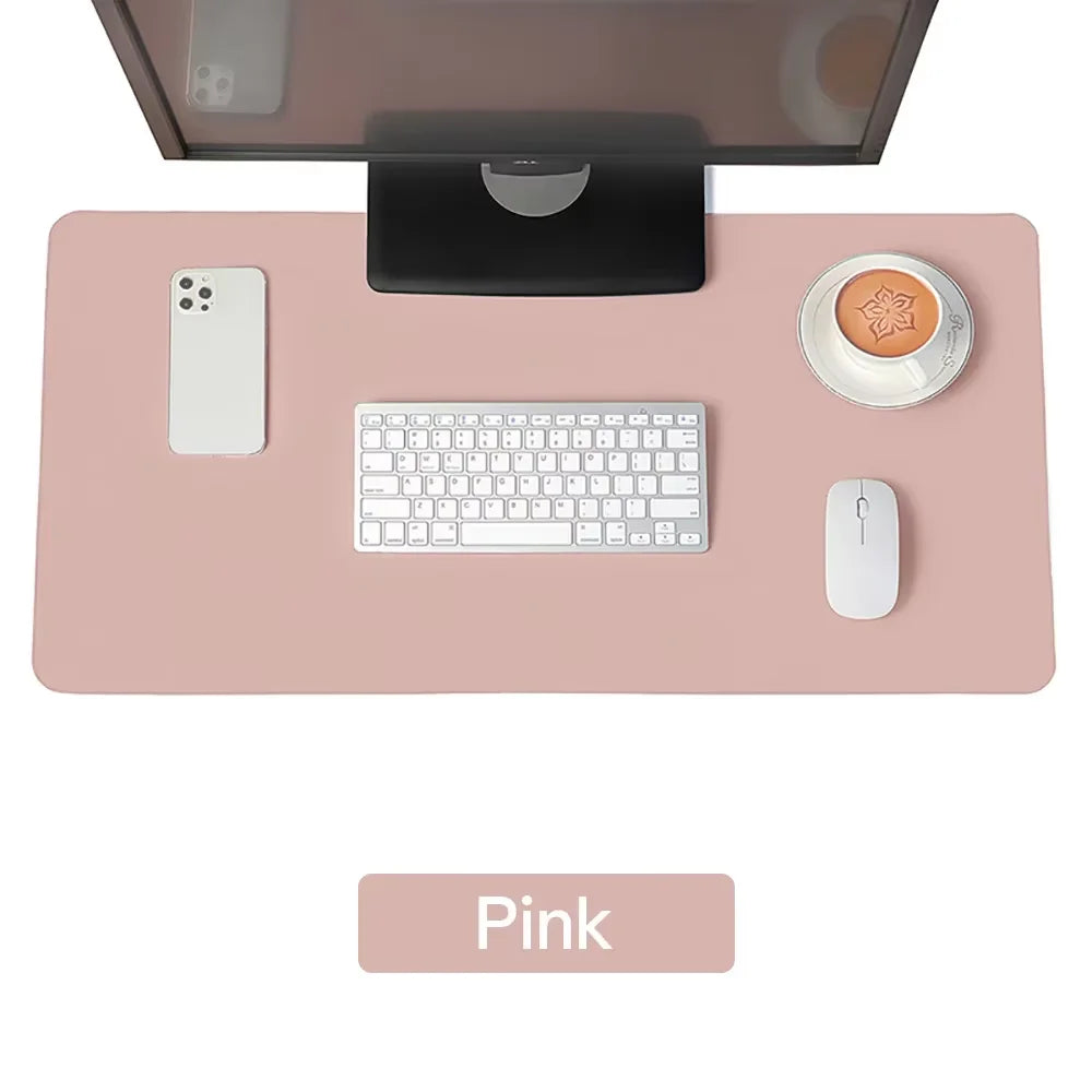Large Size Office Computer Desk Protector Mat PU Leather Waterproof Non Slip Mouse Pad Desktop Keyboard Desk Pad Gaming Mousepad