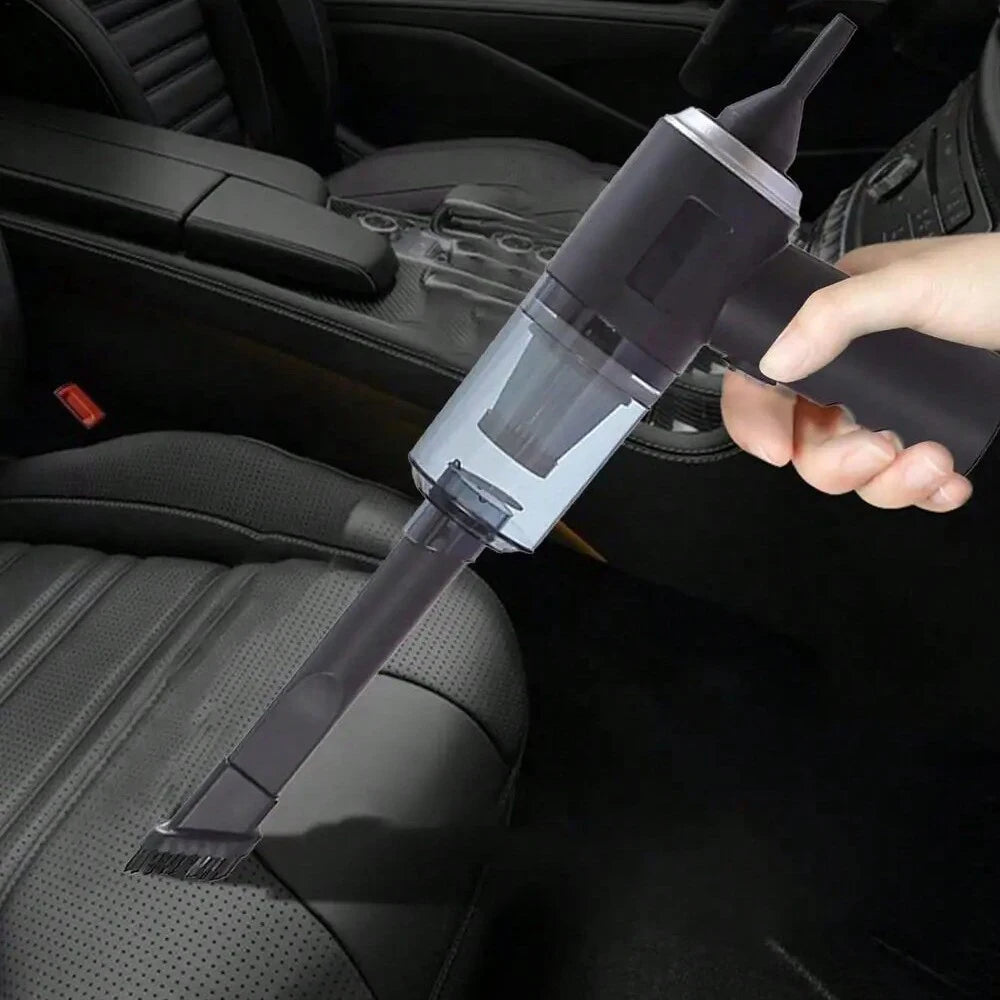 Aspiradora 3 en 1 con succión y soplado integrados, aspiradora combinada con carga USB, aspiradora pequeña para coche y hogar.
