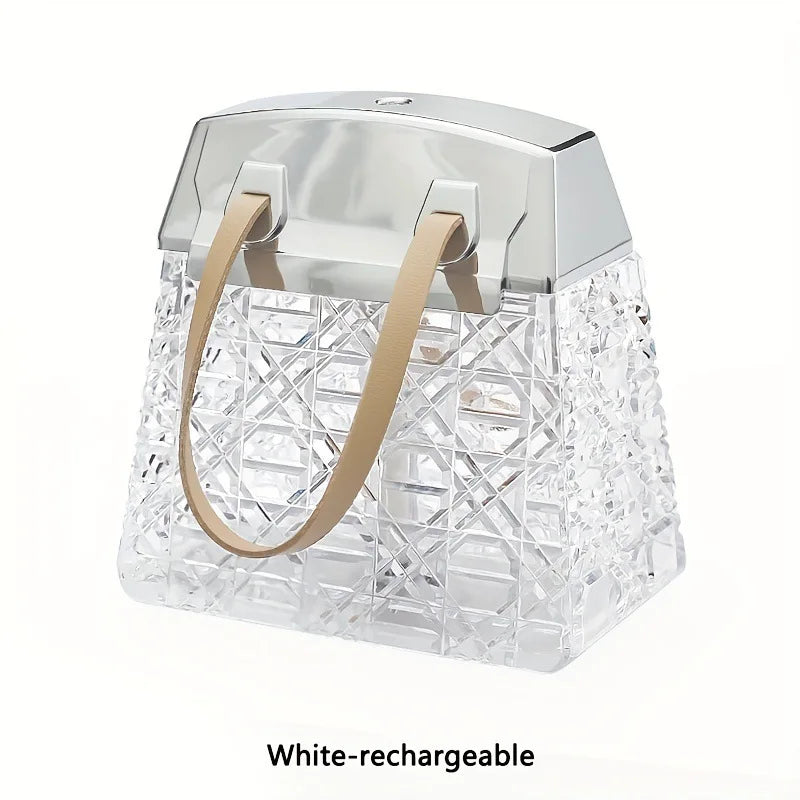 Crystal Bag Air Humidifier 300ML USB Rechargeable Aroma Diffuser Essential Oils Color Lights Mist Sprayer for Home Bedroom Gift