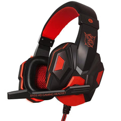 Auriculares para juegos con luz LED, micrófono, estéreo, graves profundos, para PC, portátil, PS4, Xbox