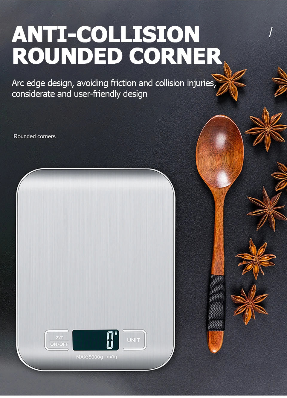 Báscula de cocina digital de 5 kg/10 kg con pantalla LCD, báscula electrónica de acero inoxidable, para el hogar, joyería, alimentos, aperitivos, herramientas para hornear