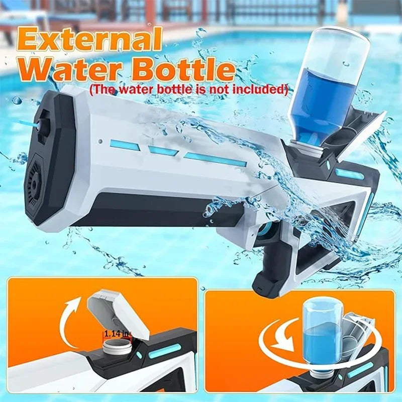 Pistolets à eau électriques pour adultes, puissants, à aspiration automatique, jouet de plage pour l'été et l'extérieur, cadeau pour garçons et enfants