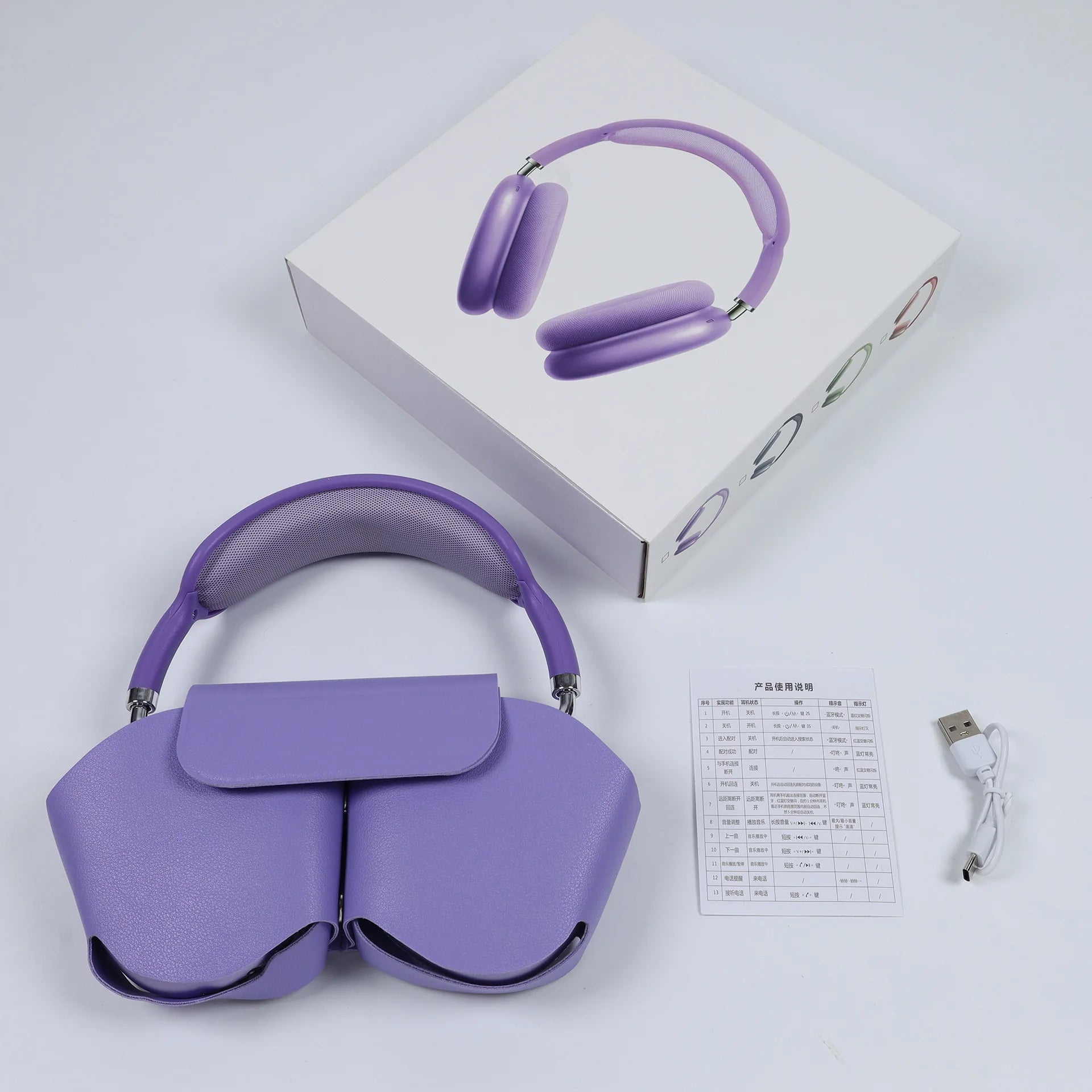 P9 Pro max head-mounted Bluetooth headset stereo Type-C interface with protective bag headset