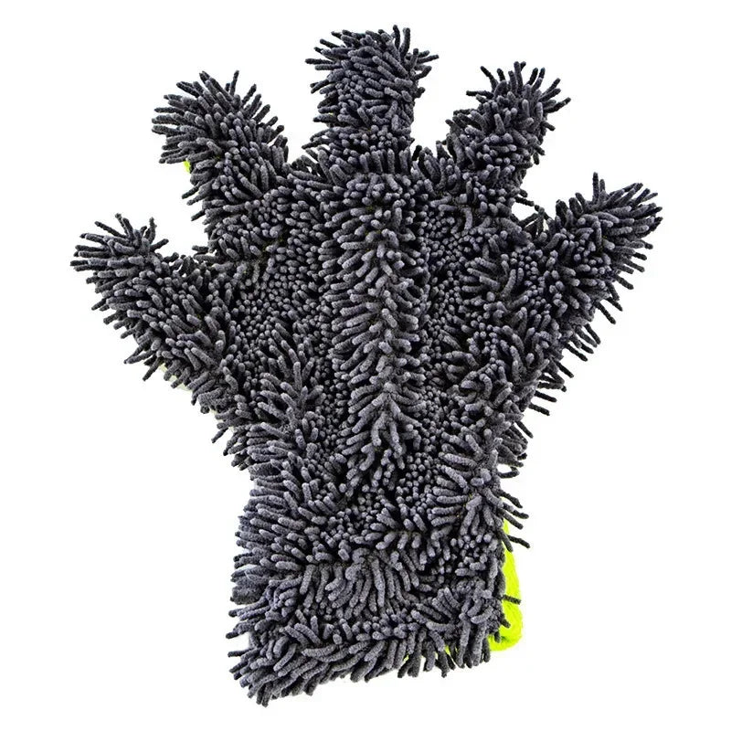 1/2 guantes de microfibra de lujo para lavado de autos, herramienta de limpieza para uso doméstico, cepillo de limpieza multifunción, guantes de lavado para detalles.