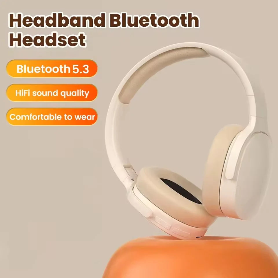 P2961 Bluetooth Headphone Over Ear Stereo HIFI Headset True Wireless Sports With Earphone TF/AUX Music Player with MIC for Gift