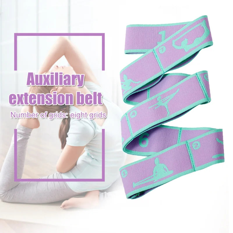 Slimming Resistance Band Yoga Auxiliary Stretching Belt Adult Latin Training Elastic Bands Beginner Pilates Multi-Functional Hot