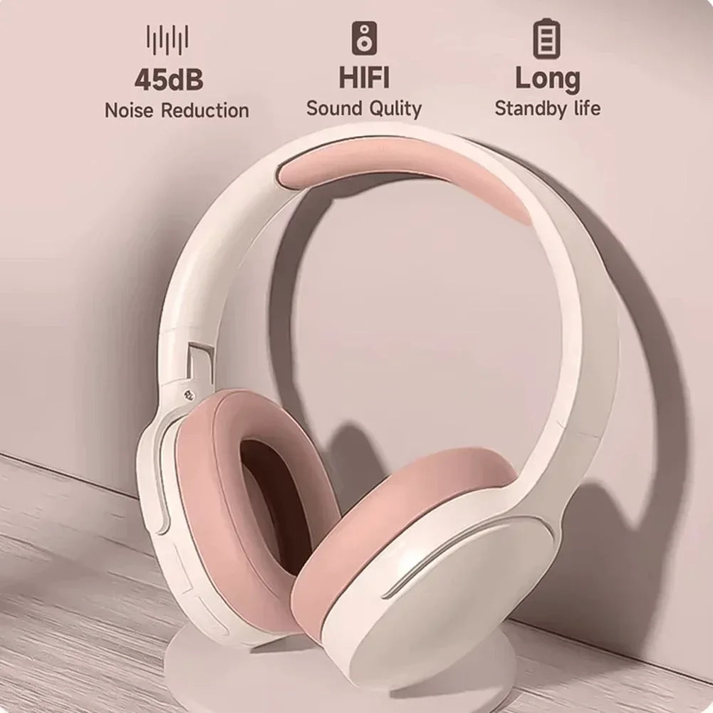 P2961 Bluetooth Headphone Over Ear Stereo HIFI Headset True Wireless Sports With Earphone TF/AUX Music Player with MIC for Gift
