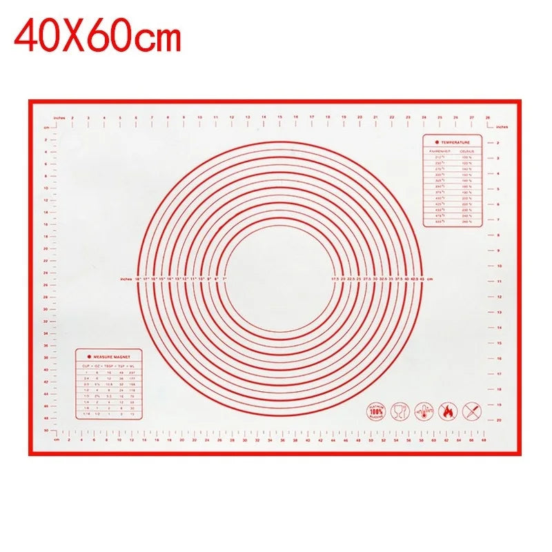 BUYYES 1PCS Tapis de cuisson en silicone Tapis de pétrissage Tapis de pâte Pizza Gâteau Pâte Maker Cuisine Cuisson Grill Antiadhésif Gadgets Ustensiles de cuisson