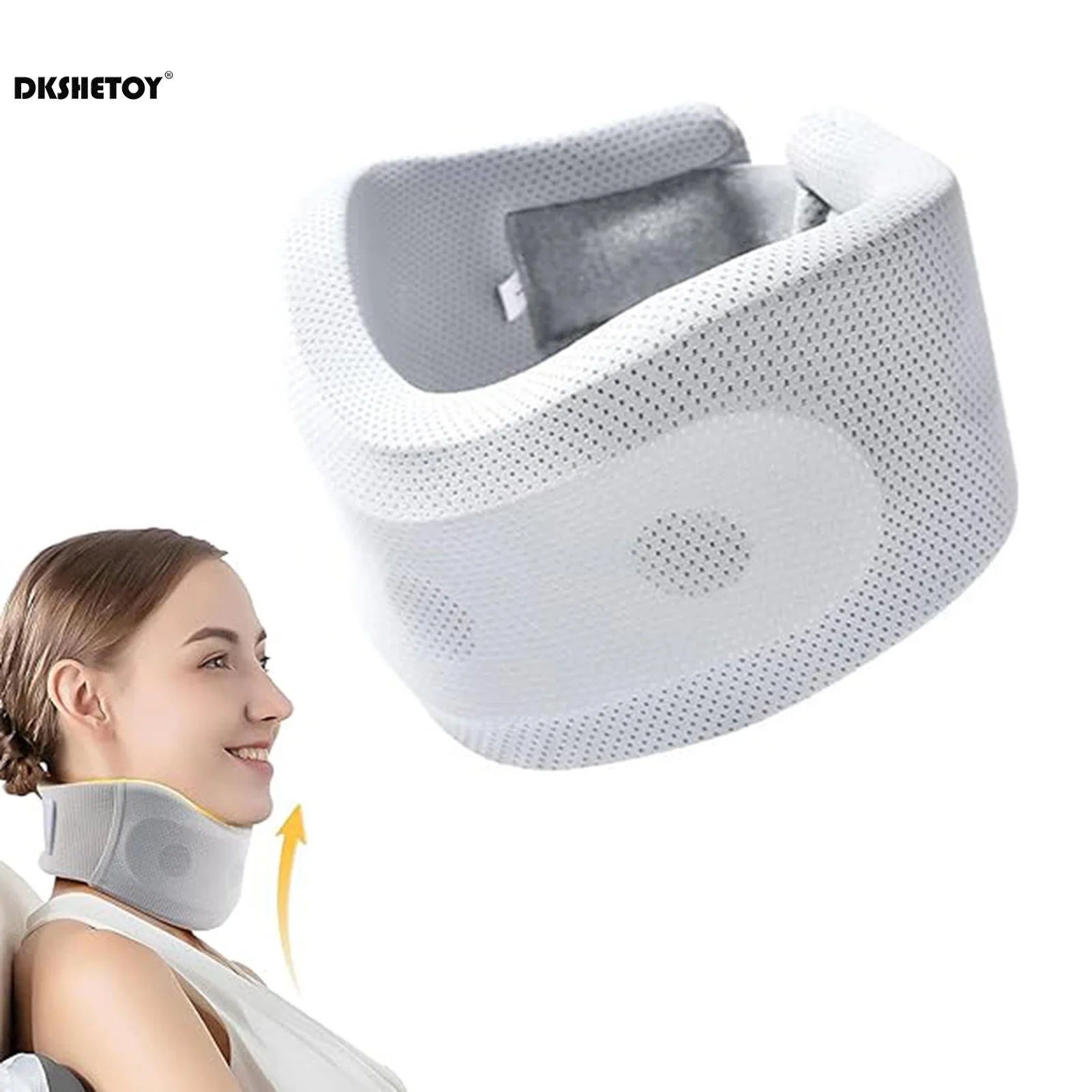 Soft Foam Neck Brace Support Adjustable Braces with Replacement Cover for Home School Office Travel